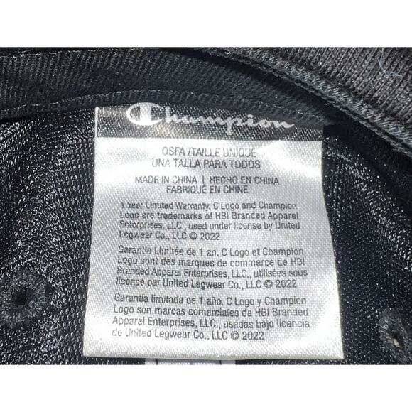 Women Champion Brand Strapback Adjustable Hat Cap Baseball Casual Sports Black - Picture 6 of 6